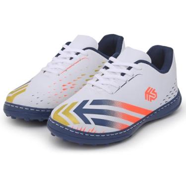 Imagem de Chuteira Infantil Masculino Society Fut7 Quadra Grama Sintética Solado Costurado Resistente 26 ao 33 (Branco, BR, Criança de 9 a 12 anos, Numérico, 32)