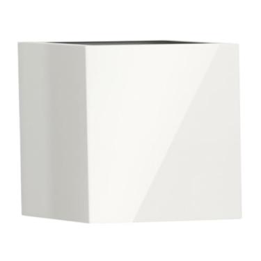 Imagem de Vaso Fibra De Vidro Quadrado Texas P 50cm Vietnamita Caixa Decoração (Branco)