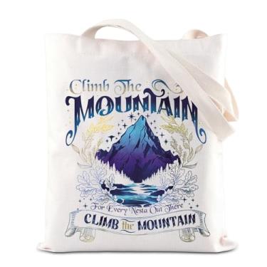 Imagem de KUIYAI Novel Merchandise Tote Bag Cassian Gift Velaris Gift Nesta Lady Death Gift Climb The Mountain Bag Fantasy Reader Gift, Climbmountaints