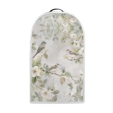 Imagem de YUVAMAGIMO Capa para liquidificador branco floral beija-flor, suporte de poliéster antiimpressão digital ou protetor de aparelho de cafeteira, lavável na máquina para utensílios de cozinha