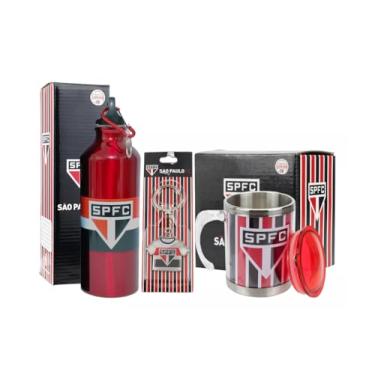 Imagem de Kit Presente São Paulo Garrafa + Caneca Térmica + Chaveiro