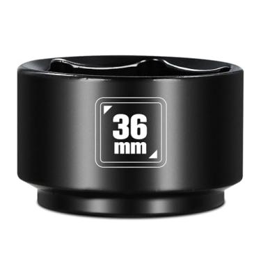 Imagem de BLACKROBOT Soquete de filtro de óleo de perfil baixo de 36 mm, ferramenta de remoção e instalação de tampa de filtro de óleo de 6 pontos de acionamento de 3/20.3 cm, aço cromo vanádio