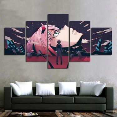 Imagem de Painel Quadro 5 Partes Anime Darling In The Franxx