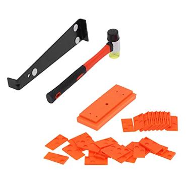 Imagem de Espaçadores de Instalação de Piso, Kit de Instalação de Piso Laminado de Madeira, Kit de Martelo de Borracha para Bloco de Rosqueamento Com Barra de Tração Resistente,