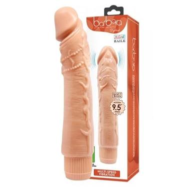Imagem de Vibrador Prótese Realistica Silicone Texturizado Multivelocidade Baile Barbara (24cm)
