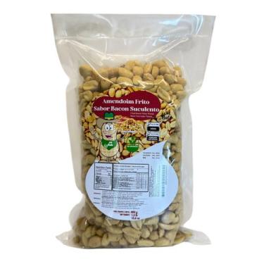 Imagem de Amendoim Salgado Frito Sem Pele Com Bacon de Verdade- Premium 450gr Su