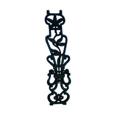 Imagem de Grade de Ferro Fundido Flor de Lírio Curva Varanda 80x18cm - UNICLÁUDI