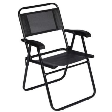 Imagem de Cadeiras Master Color Total Preta 120 kg Portátil Confortável Resisten