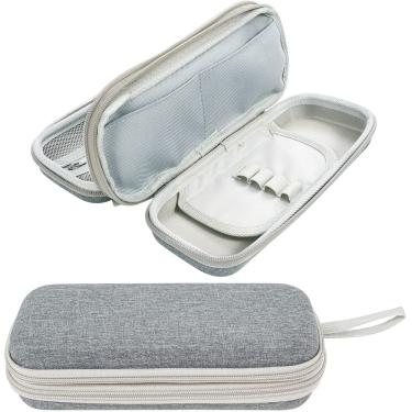 Imagem de Estojo para lápis ProCase, 2 camadas, EVA, com zíper, cinza