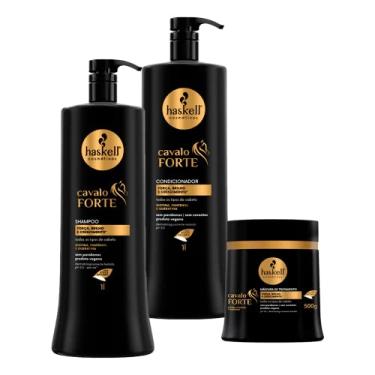 Imagem de Kit Shampoo Condicionador 1L e máscara Cavalo Forte 500g