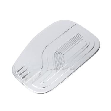 Imagem de Partuto Tampa de porta de tanque de combustível para Ford para Ranger 2023-2025 tampa de aba de enchimento de combustível tipo adesivo cromado prateado ABS