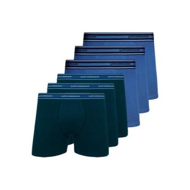 Imagem de Kit com 6 Cuecas Boxer Lupo 523-003 Colorido, Azul, G
