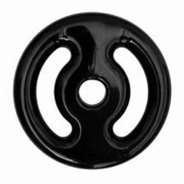 Imagem de Anilha Vazada 15Kg - Emborrachada - Academia/Musculação/Fisioterapia Preto