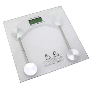 Imagem de Balança Vidro Temperado 180kg Banheiro Corporal Quadrada - Shopmix