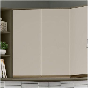 Imagem de Armário Aéreo Canto Oblíquo 02 Portas évelin Henn Duna Cristal