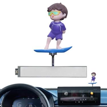Imagem de Painel de carro brinquedo trêmulo, painel bobblehead - Decoração automotiva de bobblehead | Personagem balançando para o local de trabalho, troca de trilhas de mesa