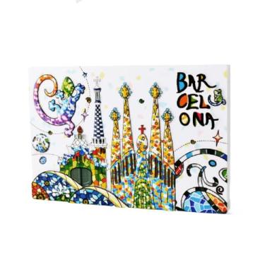 Imagem de BDM Ímã de Barcelona, Sagrada Família, Parque Guell, Memórias de Viagem, Mosaico Gaudí, Museu Dalí, Lembrança de Barcelona, Arte Modernista, Presente Emocional, Decoração