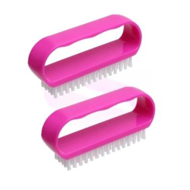Imagem de Kit 2 Escova Limpa Unhas Manicure e Pedicure – Escovinha de Unhas Plástica para Higiene e Limpeza das Mãos e Pés | Escova de Unhas Profissional para Salão, Estética e Uso Doméstico