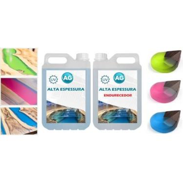 Imagem de Resina Alta Espessura 5KG + 3 Cores Semitranslúcidas - Resinas ag
