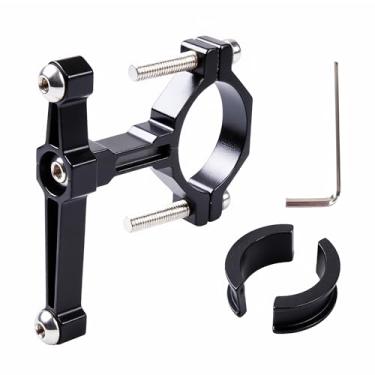 Imagem de Adaptador ajustável para gaiola de garrafa de água, suporte de liga de alumínio anodizado para guidão, adaptador universal para MTB/estrada/E-Bike/bicicleta infantil, inclui espaçadores