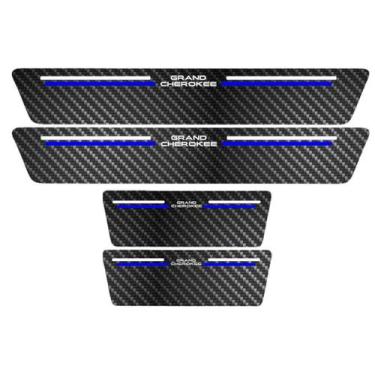 Imagem de Kit Soleira Protetora Porta Premium Blue Carbon GrandCheroke - Jhow Ad