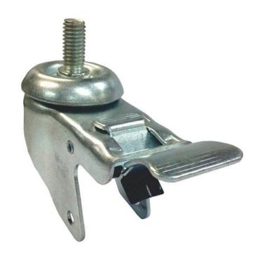 Imagem de Suporte garfo giratório rosca freio 3 pol p/ rodízio - AJAX