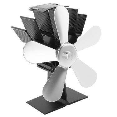 Imagem de 5 Lâminas de Fogão Alimentado por Calor, Ventilador de Fogão a Lenha, Ventilador de Lareira de Alumínio, Ventilador Térmico Sem Economia de Energia Elétrica, para Fogões a Lenha,