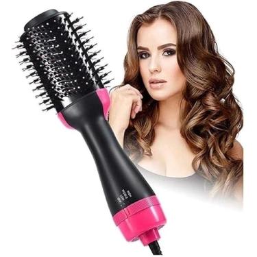 Imagem de Escova Elétrica 110v Alisadora, Secadora e Modeladora 3 em 1, 1200W, com Íons, Cerdas Mistas de Javali, Rotativa, 3 Velocidades