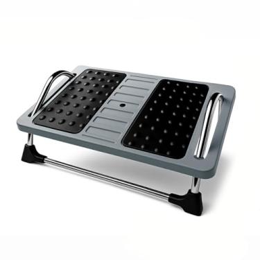 Imagem de Apoio para os Pés Descanso Ergonômico Inclinável Antiderrapante Home Office Escritório (COM TAPETES MASSAGEADORES)