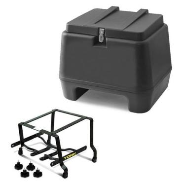 Imagem de Baú 135 Litros com Suporte Removível Pro Tork Max 125 2004 á 14, PRETO