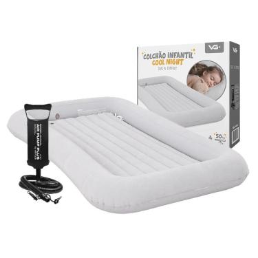 Imagem de Colchão Inflável Cama Infantil Cool Night Aveludado Com Bomba Manual Vg Plus