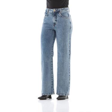 Imagem de Calça Jeans Feminina Arauto Wide Leg Comfy