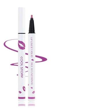 Imagem de COOL STORY Lápis Delineador Labial Matte - À Prova D'Água, Não Desbota, Efeito Volumoso De Longa Duração Para Lábios Mais Volumosos, Textura Macia E Suave, Batom Easy Glide Roxo 08#