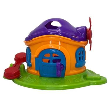Imagem de Casinha de Cogumelo Encantado com Peças de Encaixar, 26 x 16 cm, Brinquedo Educativo Infantil