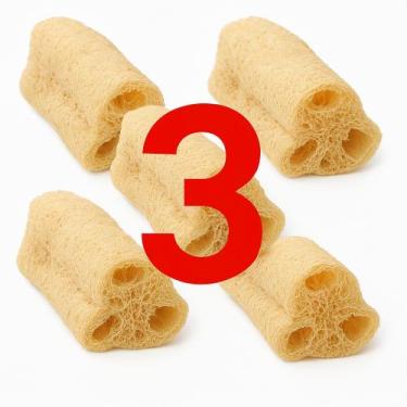 Imagem de 3 Esponjas Bucha Vegetal Natural Limpeza Profunda Esfoliaçao - sit ant