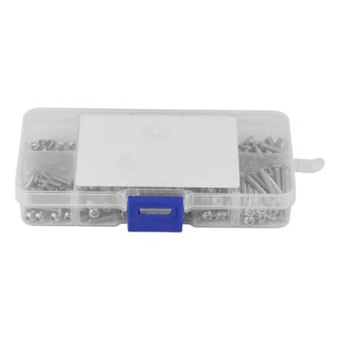 Imagem de 280pcs M3 * 4/5/6/8/10/12/16/20/25 Botão Cabeça Hex Soquete Parafusos Porcas, A2-70 Aço Inoxidável Fixadores Variedade Com Caixa Plástica para Home Office Appliance Móveis