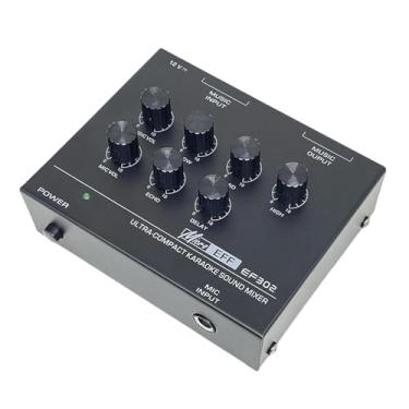 Imagem de Colaxi Console de mixagem de som, mixer de som de karaokê, mixer de DJ, console de mixagem estéreo para uso doméstico