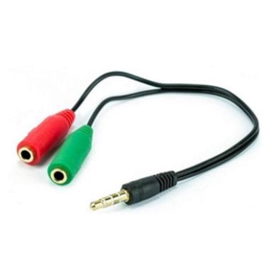 Imagem de Cabo P3 Macho X 2 P2 Fêmea Para Microfones