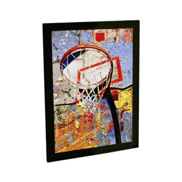 Imagem de Quadro Decorativo Basquete Cesta Ilustração Revista Decoração Poster Quarto Sala