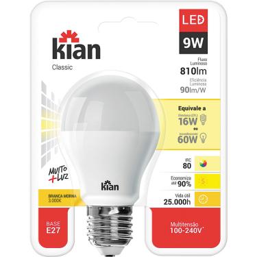 Imagem de Kit 10 Lâmpadas Led 9W Kian Amarela Bivolt