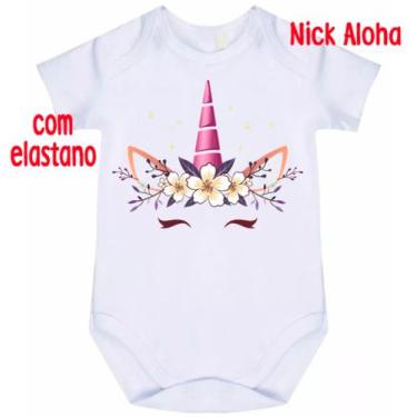Imagem de body bebê unicórnio cód 1940 - nick aloha, Branco, M