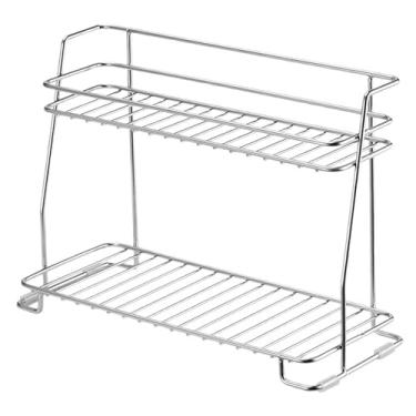 Imagem de Ｂｅｓｇａ Organizador de armário de cozinha, escorredor de cozinha, despensa de 2 camadas, organizador de temperos, prateleira de armazenamento para embaixo da