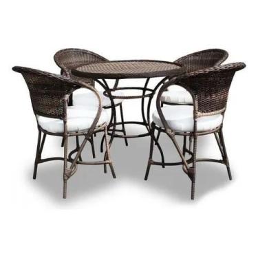 Imagem de Conjunto De Mesa Fibra Sintética 4 Cadeiras + 1 Mesa - Universe