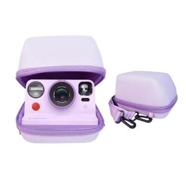 Imagem de Kuprusar Estojo Para Câmera Polaroid Onestep 2Vf/Now+, Bolsa Protetora Rígida Armazenamento Em Eva One Step+/Now/Now+ Plus 2Nd I-Type Instant Film Com Alça De Ombro, Roxo