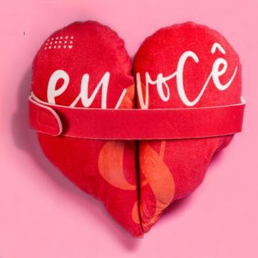 Imagem de Almofada Abraço 2 Peças Coração - Eu e Você