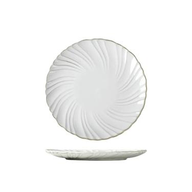 Imagem de Prato de frutas em formato especial criativo de forma irregular simples para uso doméstico japonês - prato pequeno de 20 cm cinza arroz