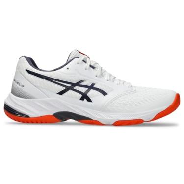Imagem de ASICS Tênis de vôlei masculino Netburner Ballistic FlyteFoam 3, Branco/neblina índigo, 9