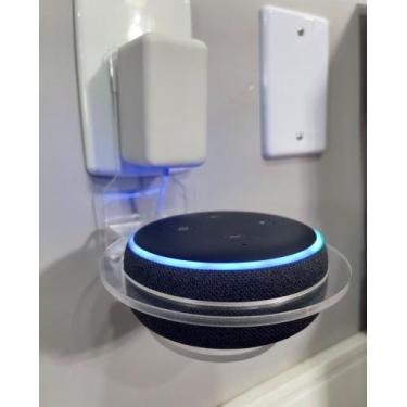 Imagem de Suporte De Tomada em Acrilico Universal Para Alexa 4 Ou 3 - Super 3D