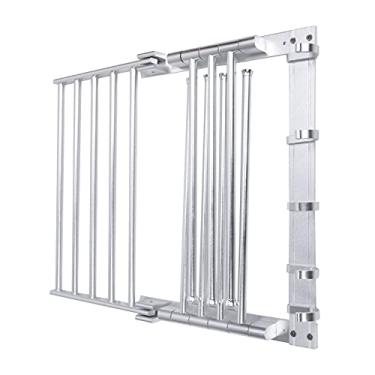 Imagem de lyrlody Rack de Parede Secagem Rack de de Lavanderia Dobrável de Alumínio de Toalha de Alumínio Com Ganchos de Braços Oscilantes para o Banheiro Lavanderia Cozinha 40cm (Prata)