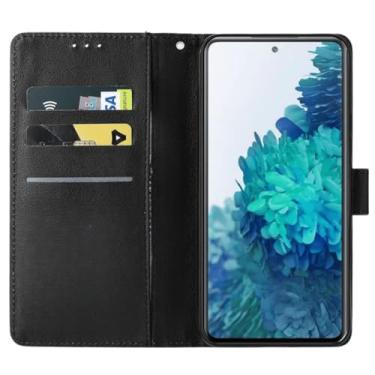 Imagem de Capa Capinha Carteira Flip Couro Compatível Samsung Galaxy S20 FE Premium (PRETO)
